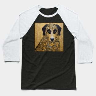 Black and Gold Klimt Dog Baseball T-Shirt